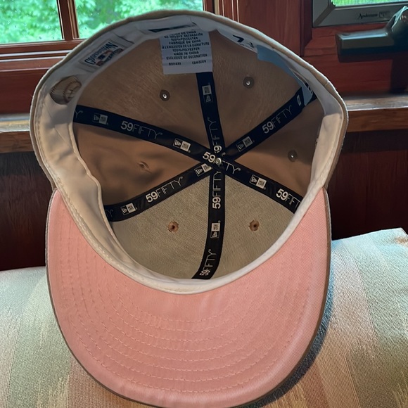 NEW NY Yankees Camel & pink baseball cap - size 7.5 - Picture 8 of 13